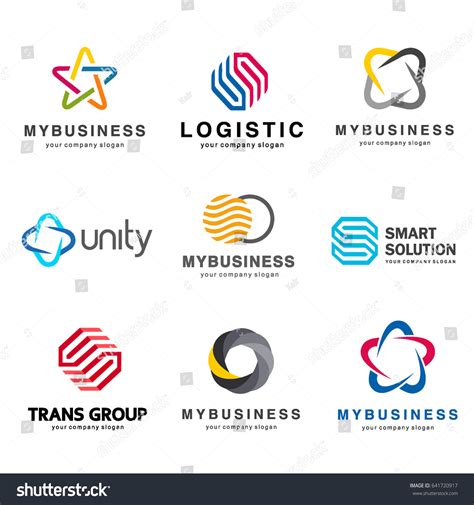 Collection Vector Logos Your Business Stock Vector 641720917 - Shutterstock