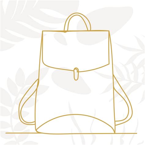 Premium Vector Backpack One Continuous Line Drawing