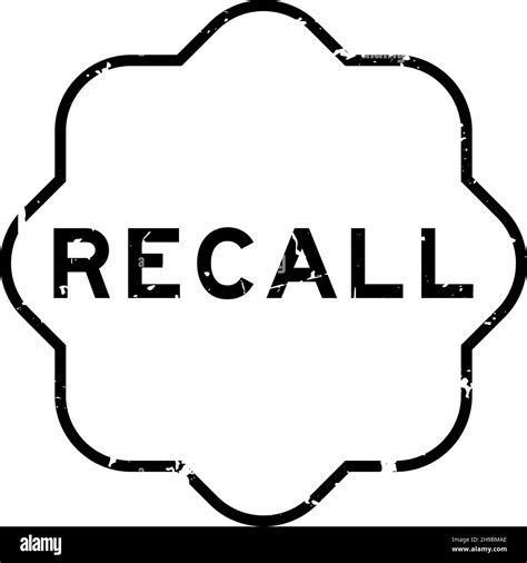 Grunge Black Recall Word Rubber Seal Stamp On White Background Stock