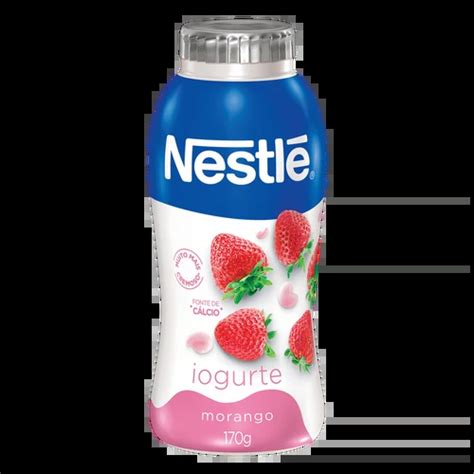 Iogurte Parcialmente Desnatado Morango Nestlé Frasco 170g Panelão