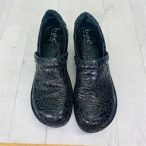 Born Boc Born Concept Peggy Clog Black Tooled Leather Paisley Grailed