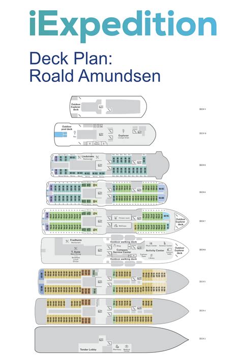 Hurtigruten Roald Amundsen Deck Plan