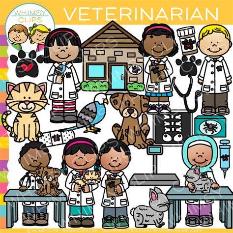 Kids Veterinarian Clip Art Images And Illustrations Whimsy Clips