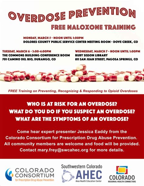 Overdose Prevention Flyer For Pathways Swcahec