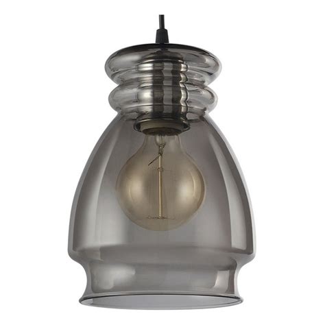 LUZ DESING Colgante 1 Luz Vidrio Fume Antique Moderno Apto Led E 27