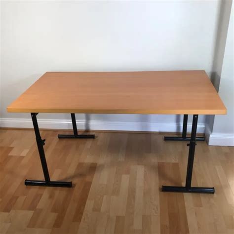 IKEA TRESTLE TABLE Office Desk - 80cm x 150cm - Adjustable Height ...