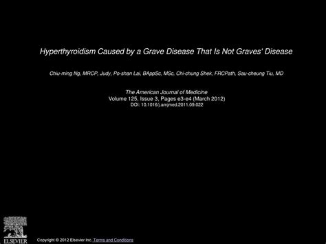 Hyperthyroidism Caused By A Grave Disease That Is Not Graves Disease