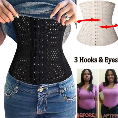 Ladies Corset Waist Trainer Body Shaper Shapewear Underbust Cincher Tummy Belt Ebay