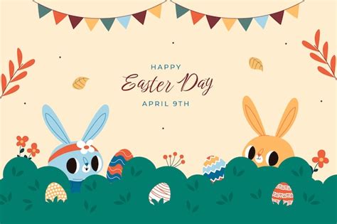 Free Vector | Flat easter celebration background