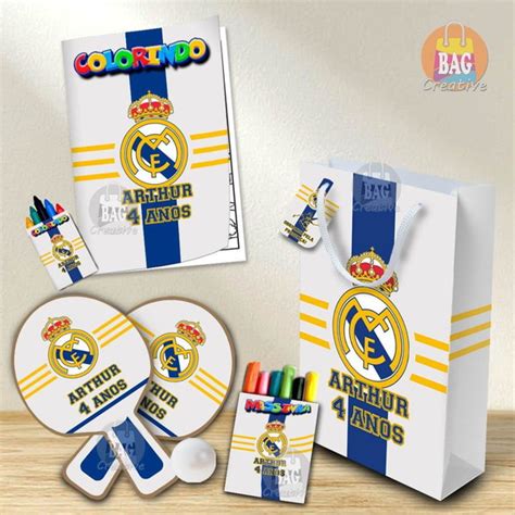 Kit Completo Sacolinha Personalizada Real Madrid Elo