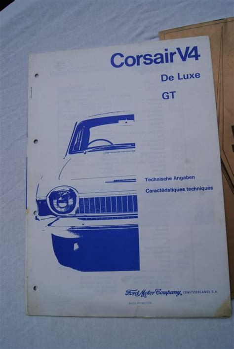 Ford Corsair V4 de Luxe GT Broschüre und Technische Angaben Kaufen