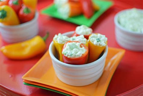 Avocado And Cottage Cheese Stuffed Sweet Mini Peppers Thewellfloured