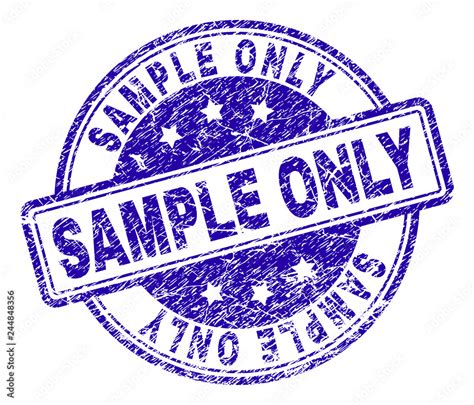 Sample Only Stamp Seal Watermark With Distress Texture Designed With