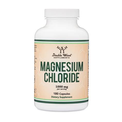 Magnesium Chloride Cloruro De Magnesio 180 Capsules 1 000mg Per