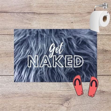 Get Naked Bath Mat Fun Mat Funny Bath Mat Bathroom Decor Etsy