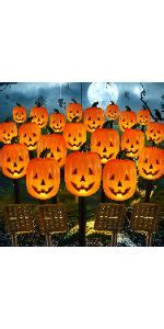 Retisee Pcs Halloween Pumpkin Pathway Markers Lights Solar Powered