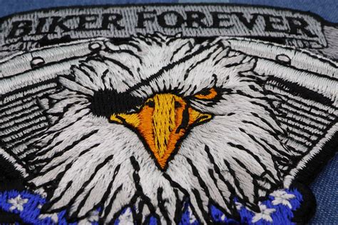 Biker Forever Eagle Eye Patch For Jackets By Ivamis Patches