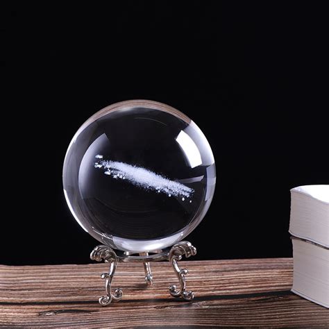 60mm 80mm Miniature Model Crystal Craft Sphere Ornament Globe Glass Home Decor T 3d Laser