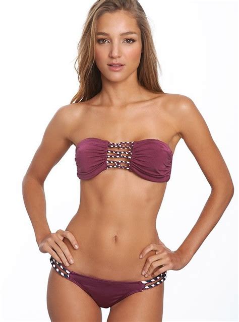 Despi Plum Georgia Bandeau Two Piece Bikini By Despi Bikinis Two