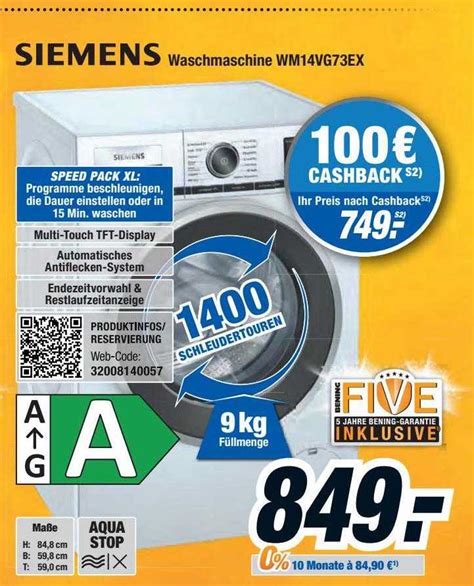 Siemens Waschmaschine Wm Vg Ex Angebot Bei Expert Bening