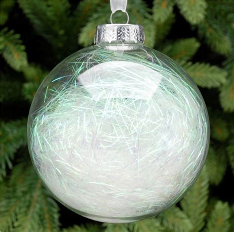 Clear Christmas Bauble Fill Your Own Clear Perspex Bauble No Print Honeybunch