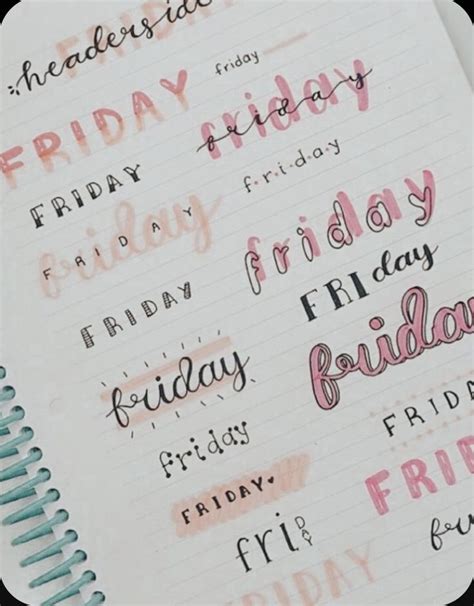 écritures aesthetic Bullet journal writing Bullet journal lettering