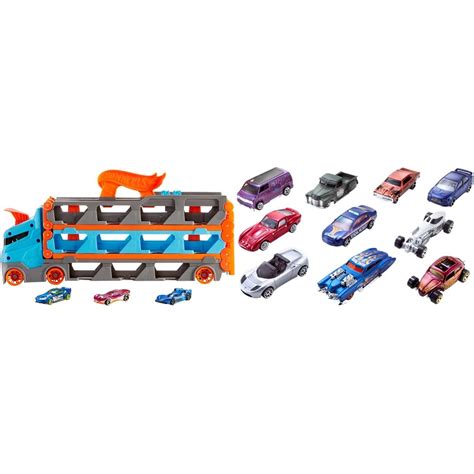 Hot Wheels HGH In Rennbahn Transporter Zur Aufbewahrung Mit Fahrzeugen Fasst