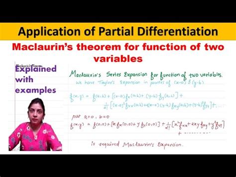 Maclurin S Theorem For Function Of Two Variables YouTube