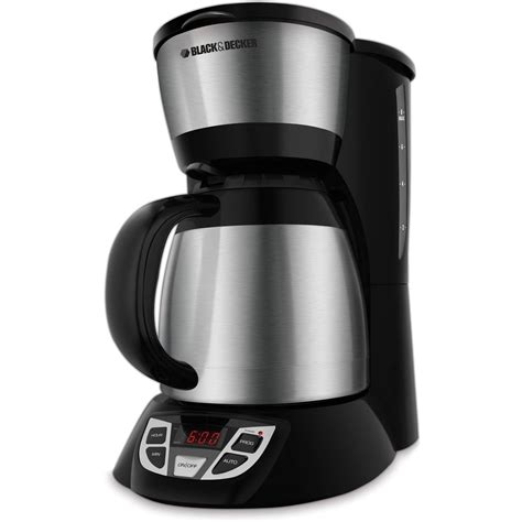 Blackdecker 8 Cup Thermal Programmable Coffee Maker Stainless Steel And Black Cm1609