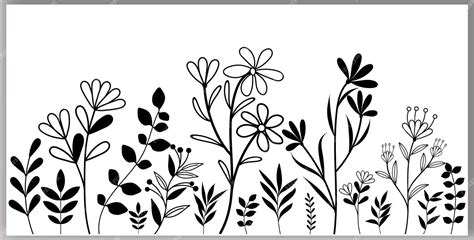 Premium Vector Botanical Abstract Line Art Composition Minimal Floral