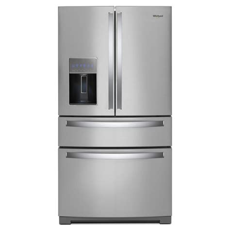 Whirlpool 36 In 26 Cu Ft French Door Refrigerator In Fingerprint