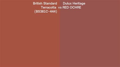 British Standard Terracotta Bs C Vs Dulux Heritage Red Ochre