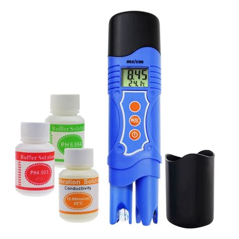 3 In 1 PH Temperature Conductivity EC Meter Tester Digital Pen Type ATC