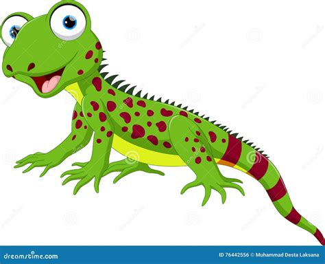 Cute Lizard Cartoon Stock Photography 61377266