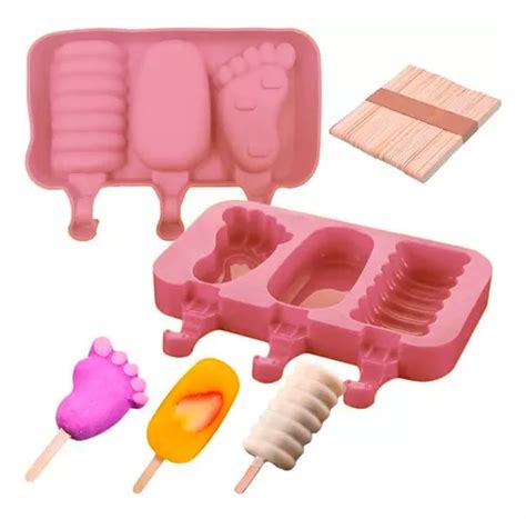 Moldes Silicona Para Helados Paletas Diferentes Figuras En Venta En