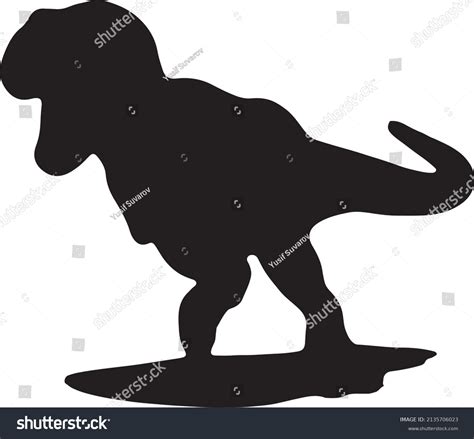 Dinosaur Silhouette Vector Black White Stock Vector (Royalty Free) 2135706023 | Shutterstock