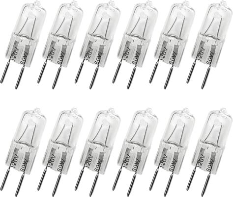 5 Packset G8 120v 25w Halogen Light Bulbs Jcd Type G8 Base 2 Pin