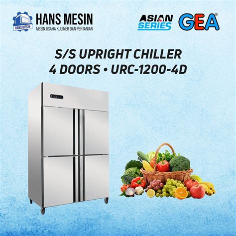 Jual S S UPRIGHT CHILLER 4 DOORS URC 1200 4D GEA Shopee Indonesia