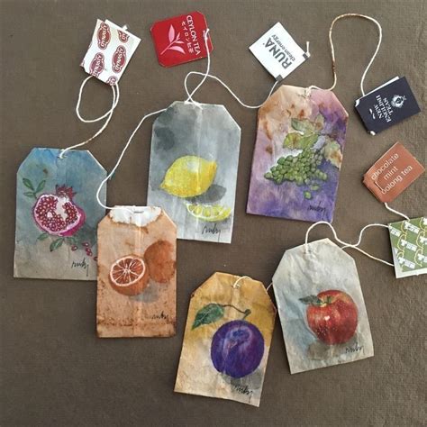 Рисунки на чайных пакетиках от Ruby Silvious – Журнал – His.ua Tea Bag ...