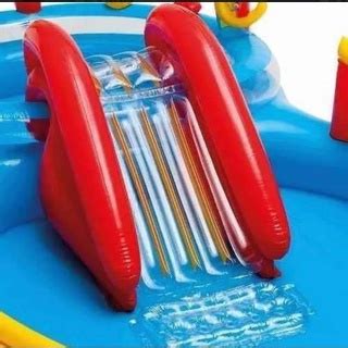 Piscina Familia Inflavel Infantil Playground Arco Iris Intex