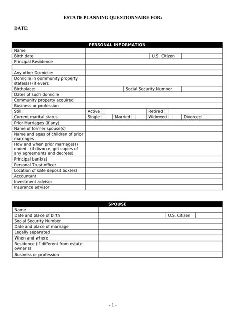 Ca Estate Planning Doc Template Pdffiller