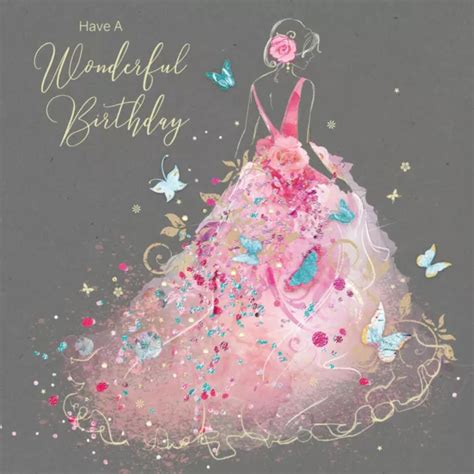 BIRTHDAY CARD FEMALE Foil Premium Quality Party Celebration Cherry