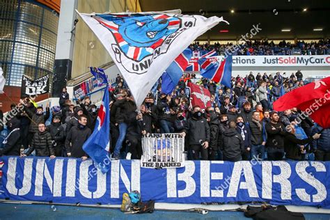 Rangers Fans Union Bears Banner Flags Editorial Stock Photo Stock