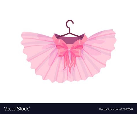 Pink ballet tutu on white Royalty Free Vector Image