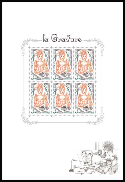 La Gravure Timbres français émis en 2020