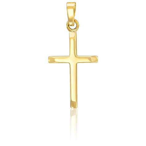 Pendentif Croix Bords Aplatis Or Jaune Vandona Ocarat