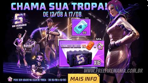 Chamar De Volta Free Fire Agosto Convide Amigos E Ganhe