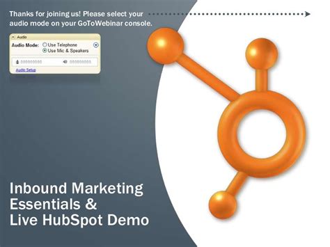 Hubspot Inbound Marketing Essentials Webinar International