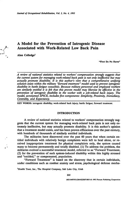 (PDF) A model for the prevention of iatrogenic disease associated with ...