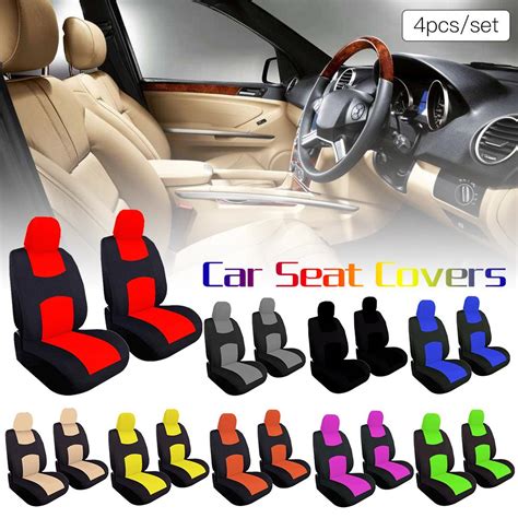 Buy Universal Car Seat Covers 4pcs Set Mesh Sponge Interior Accessories Front Cover Set For Car